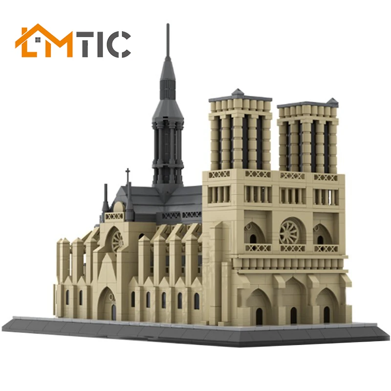 

MOC 1770PCS Architecture Notre-Dame De Paris Classic Skyline Model DIY Building blocks Fit City Bricks toys Gifts for children