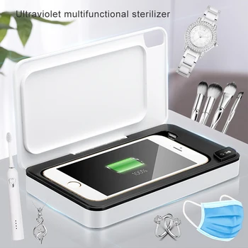 

Hot Multifunction Cell Phone Disinfection Box Support Wireless Charging Eliminator Ultraviolet VJ-Drop