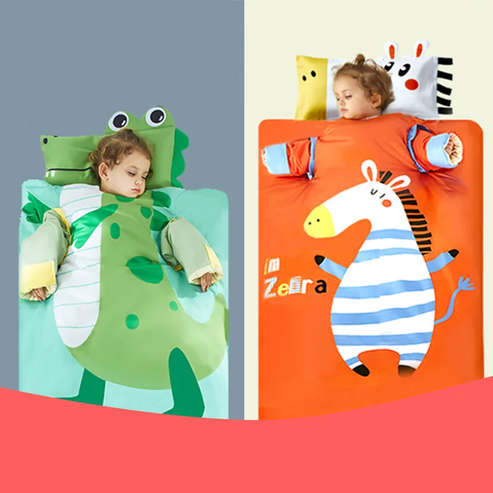 

Removable Pillow Children's Sleeping Bag Preschool Daycare Sleepovers Safe and Healthy Toddler Nap Mat