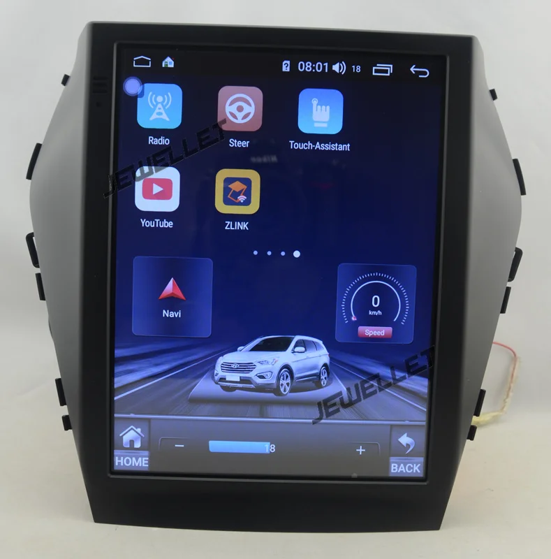 10," tesla стиль вертикальный экран android 8,1 Восьмиядерный gps Радио Навигация для hyundai ix45 Santa fe 2013