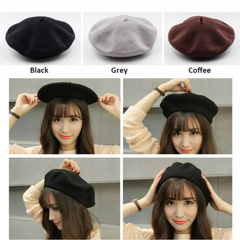 Girl beret hats Clearance