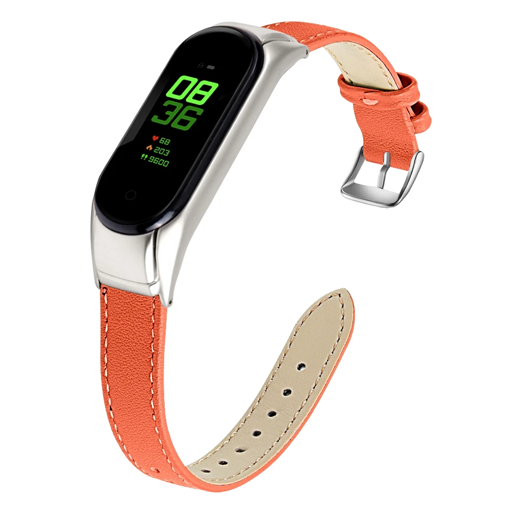 Joyozy кожаные Смарт часы ремешок для xiaomi mi band 4/3 Замена многоцветный часов Band