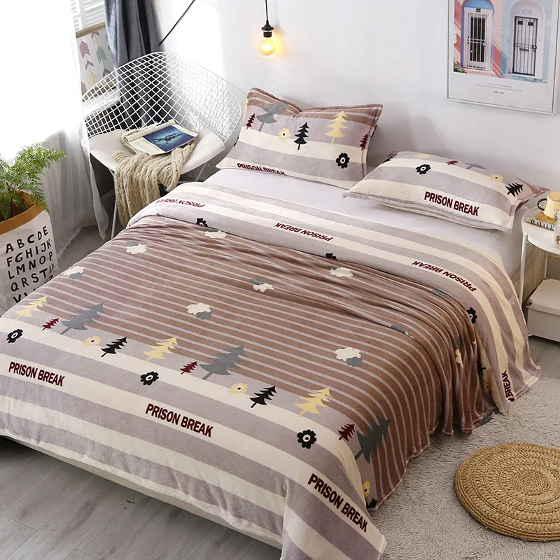 Флисовое одеяло в скандинавском стиле для взрослых, зимнее Фланелевое стеганое одеяло для пары, мягкий диван, покрывало с геометрическим узором, постельное белье для путешествий в отеле - Цвет: Khaki