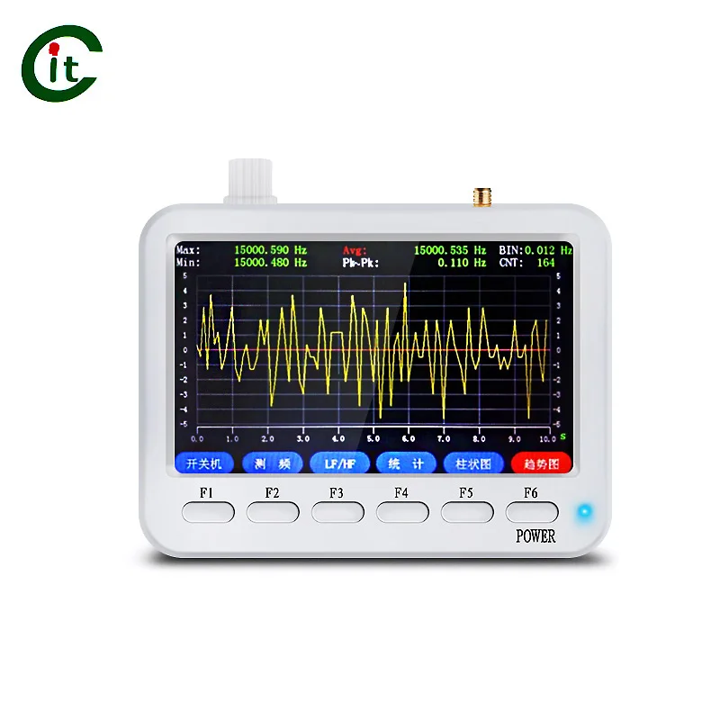 

CIT FC4000 Handheld Digital Spectrum analyzer Portable Frequency Meter 50HZ-4GHZ 0.001HZ resolution SMA-K interface 5" TFT LCD