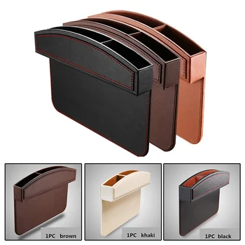 

Universal 263*192*37mm Car Leather Safety Seat Gap Pocket Car Storage Box Mobile Phone Storage Bag High Quality Accessories