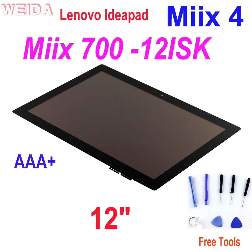 Сменный ЖК-дисплей WEIDA для Lenovo Miix 700 -12ISK 4 12 дюймов с сенсорным экраном в сборе