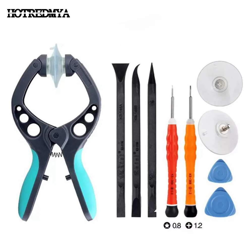 

10 in 1 Mobile Phone Repair Tools Kit LCD Screen Opening Plier Double Separation Clamp Suction Cup Tools Set For IPhone IPad