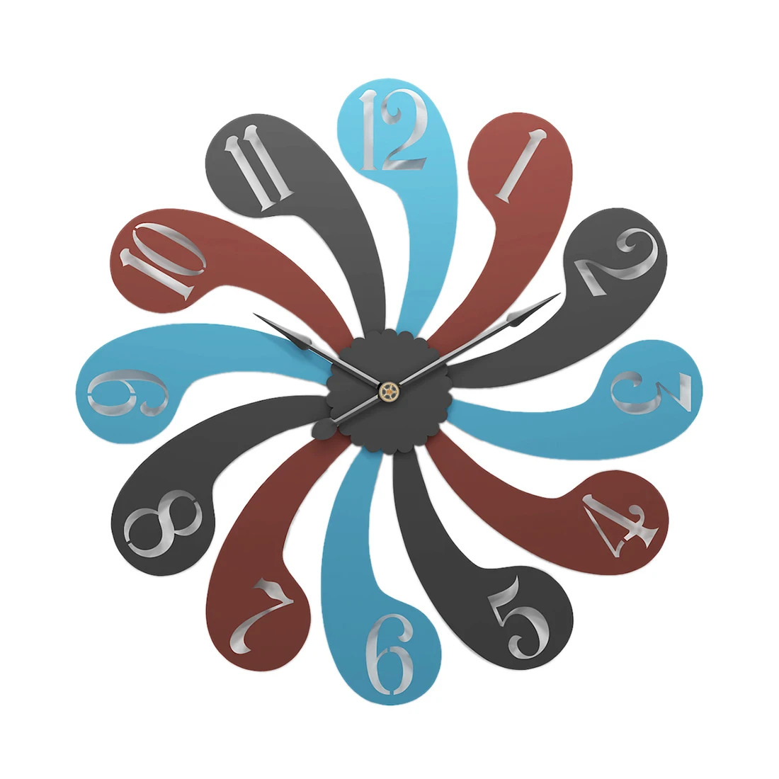 

Hot 50CM 20 Inches Windmill Shape Silent Wall Clock Mute Wall Clock Hanging Clock Home Living Room Kitchen Washroom Decoration