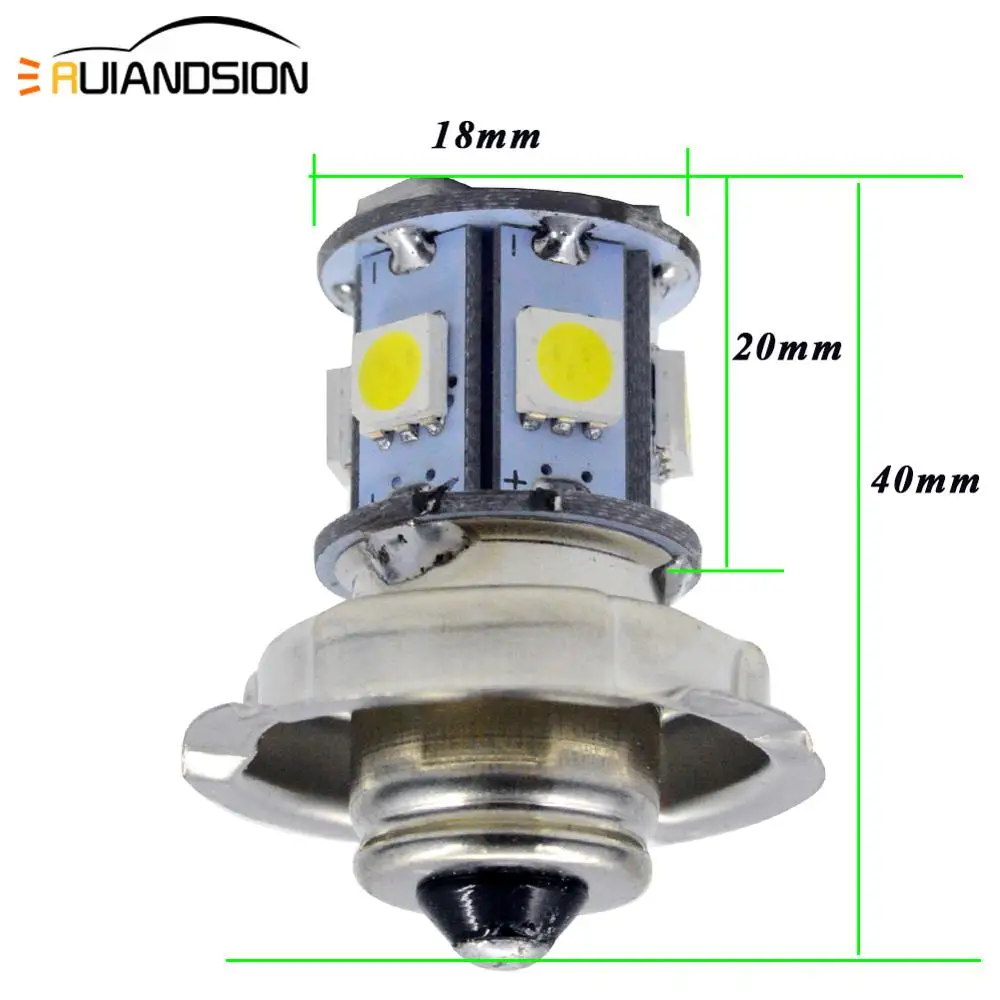 2 шт. DC 10 80V 6V 12V мотоцикл P26S 3W светодиодный 9SMD 5050 Мотоцикл головной светильник