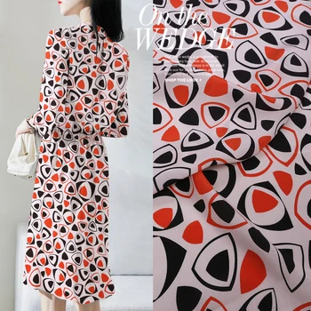 

16Momme 114cm Wide 100%silk Fabric for Dress Brand Design Crepe De Chine Cloth Diy Sewing Free Shipping Summer New Sale Hot