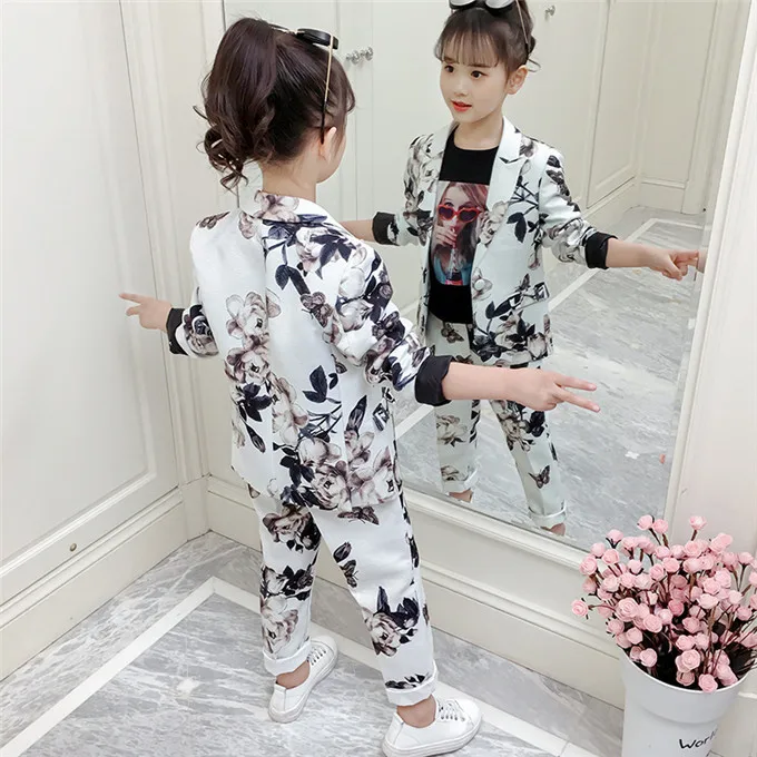 Kid Girl Clothes Hot Sale Boys and Girls Autumn Suit Long-sleeved O-neck Clothes 4-13Y Girl Sport T-shirt and Pants