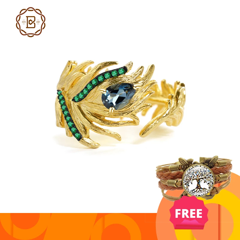 GEM'S BALLET 0.47Ct Natural London Blue Topaz Gemstone Rings 925 Sterling Silver Handmade Adjustable Bohemia Gold Ring for Women GEM'S BALLET 0.47Ct Natural London Blue Topaz Gemstone Rings 925 Sterling Silver Handmade Adjustable Bohemia Gold Ring for Women