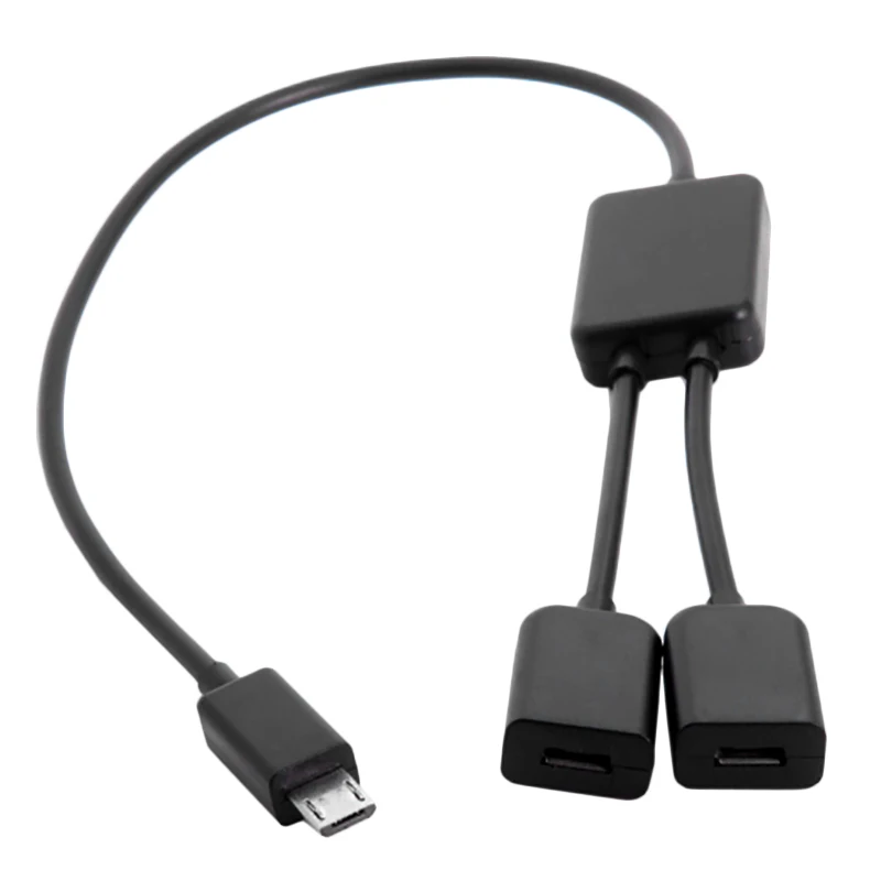 Micro-USB Женский концентратор с двумя портами к Мужской кабель для Lap Top PC & Mouse Flash Disk