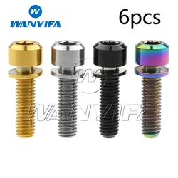 Wanyifa Titanium Ti M5x16mm M5x18mm M5x20mm for Bicycle Stem Socket Head Bolt with Washer pack of 6