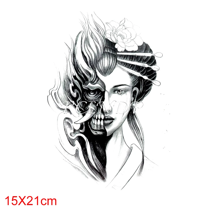 Update more than 73 half woman face half skull tattoo super hot in