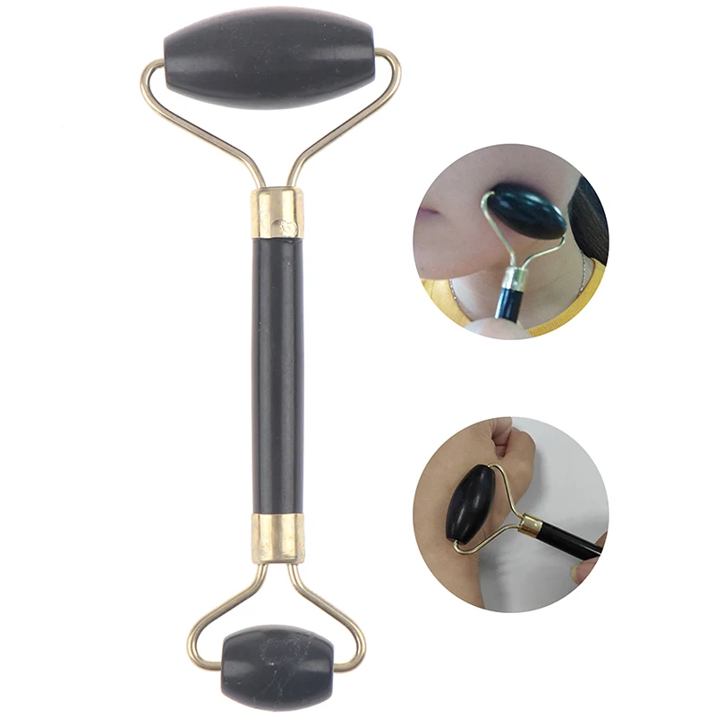 1PCS Natural Jade Roller Double Head Stone Roller Slimming Lift Face Massager Beauty Skin Care Tools Eye Facial Massage