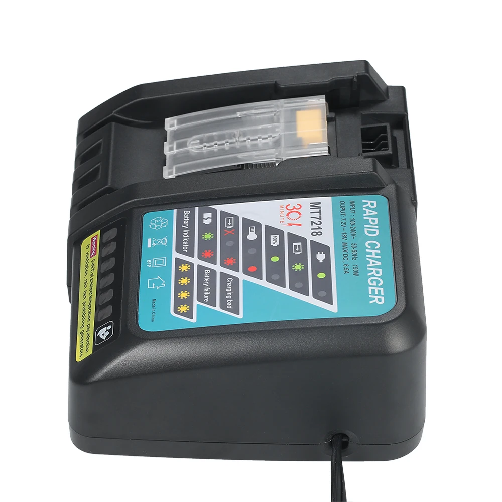 

New 6.5A Rapid Charger Replacement for Makita DC18RC DC18RA BL1830 BL1815 BL1840 BL1850 14.4V-18V Li-ion Battery