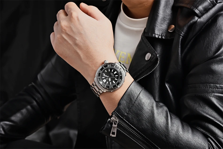 PAGANI DESIGN New 45MM Tuna Diving Wristwatch Men's 300M Waterproof Mechanical Automatic Watches Ceramic Bezel Relogio Masculino