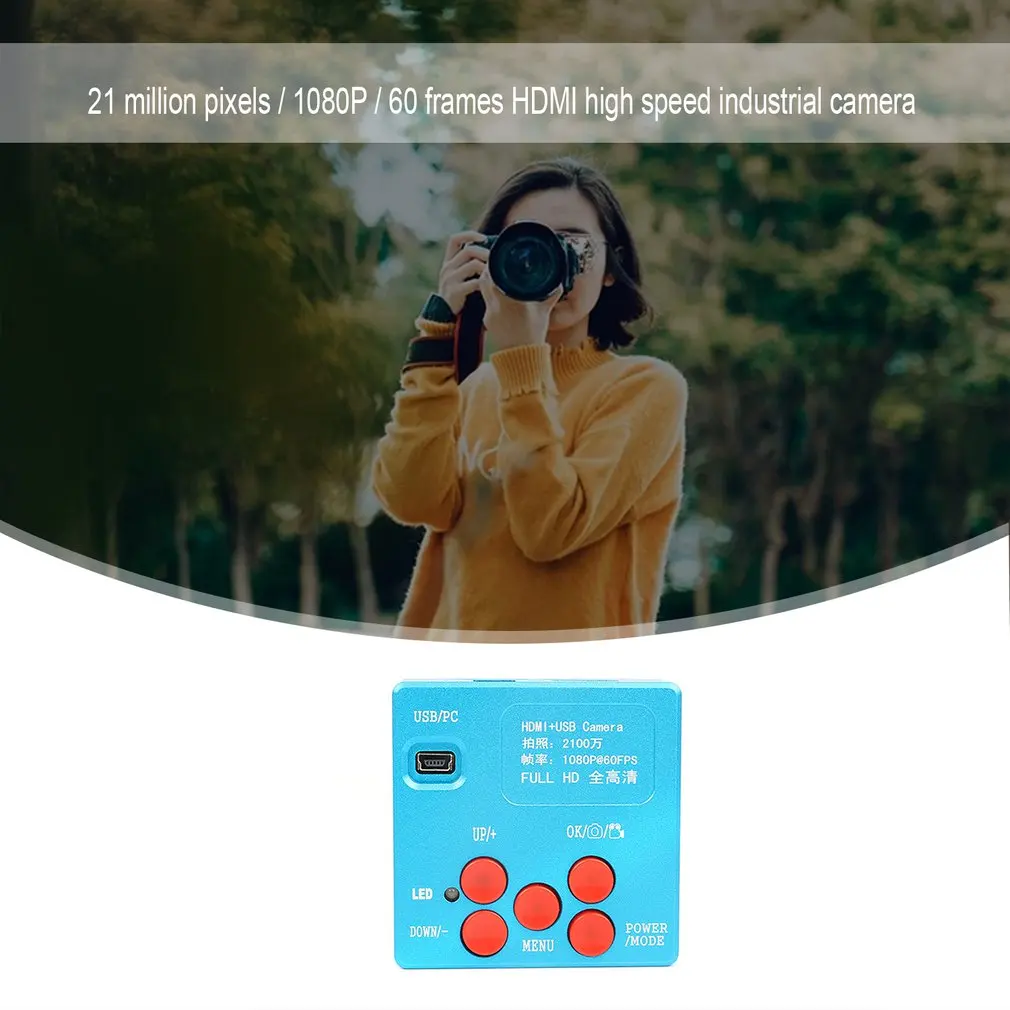 

21 Million Pixels 1080P 60 Frames HDMI High Speed Industrial Camera Microscope Digital Video Microscope Camera
