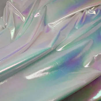 

Ombre Lycra Bronzing Fabric Lasering Cosplay Stage Club Dress Decoration Fabric Magic Shiny Color doll dance Dress