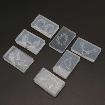 

15Pcs Earrings Pendant Mold Kit Flower Leaves Horse Key Tree Pendant Resin Molds T4MD