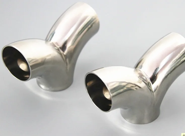 

2PCS/LOT 38X1.5MM 304 Stainless Steel Y Type Mirror Welded Three Pass Pipe Fittings