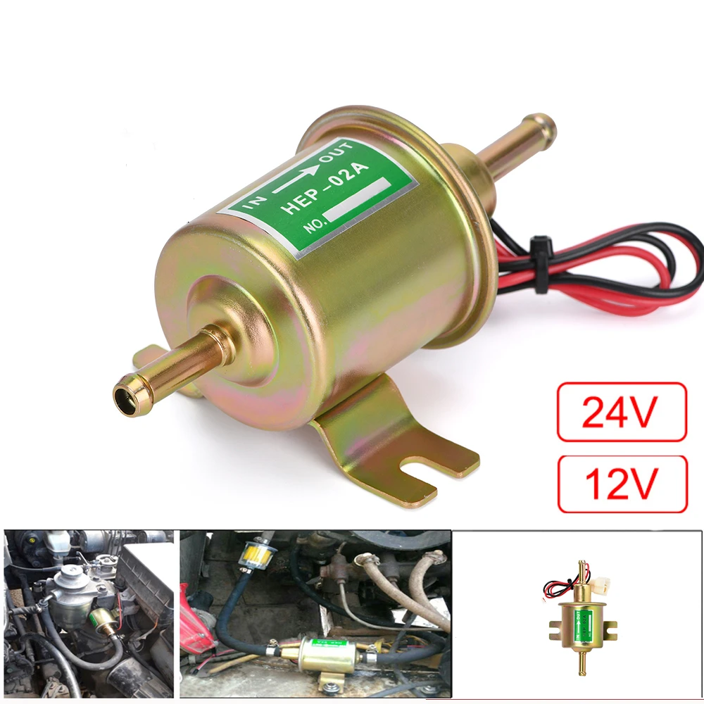 

Универсальный дизельный бензиновый Электрический Топливный бензиновый насос низкого давления HEP-02A 12 В 24 В для автомобильного карбюратора мотоцикла квадроцикла
