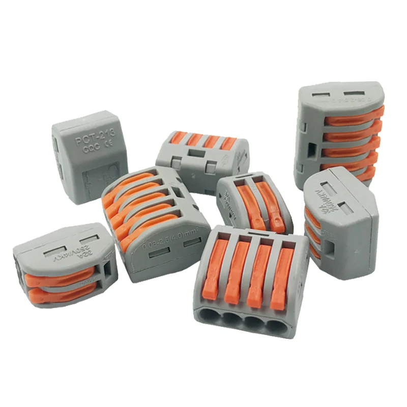 

[Trennca]Mini Fast Wire Connectors Universal Compact Wiring Connector push-in Terminal Block PCT-212 213 214 215