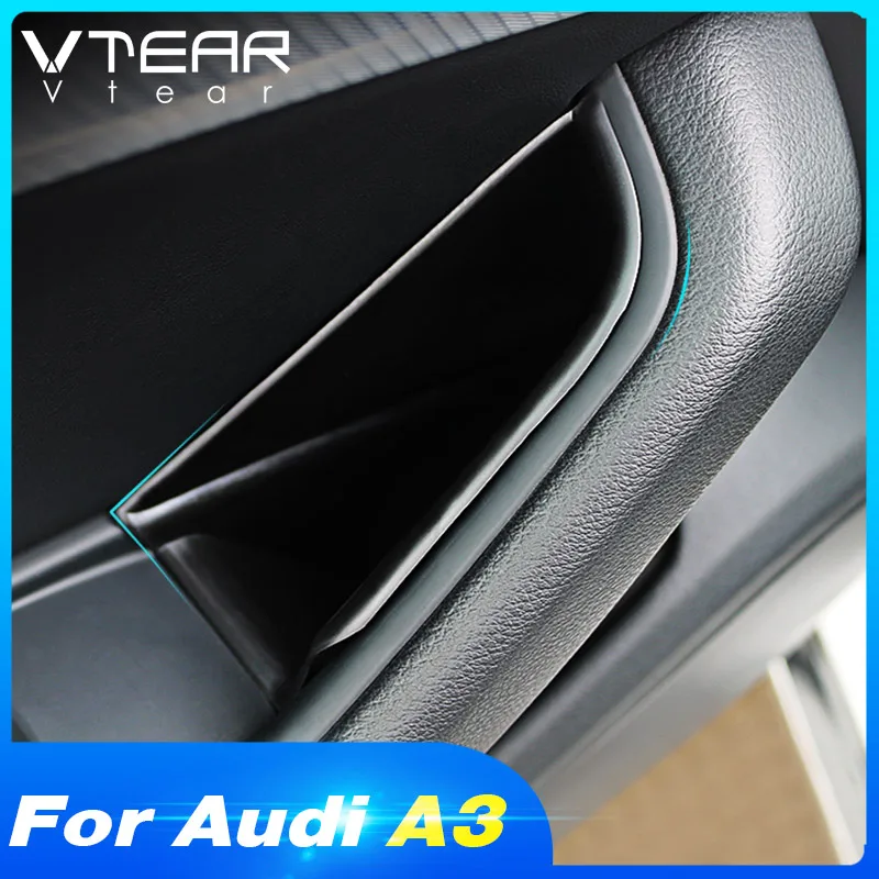 

Vtear for Audi A3 car door storage box door handle container holder pocket stowing tidying interior accessories car organizer