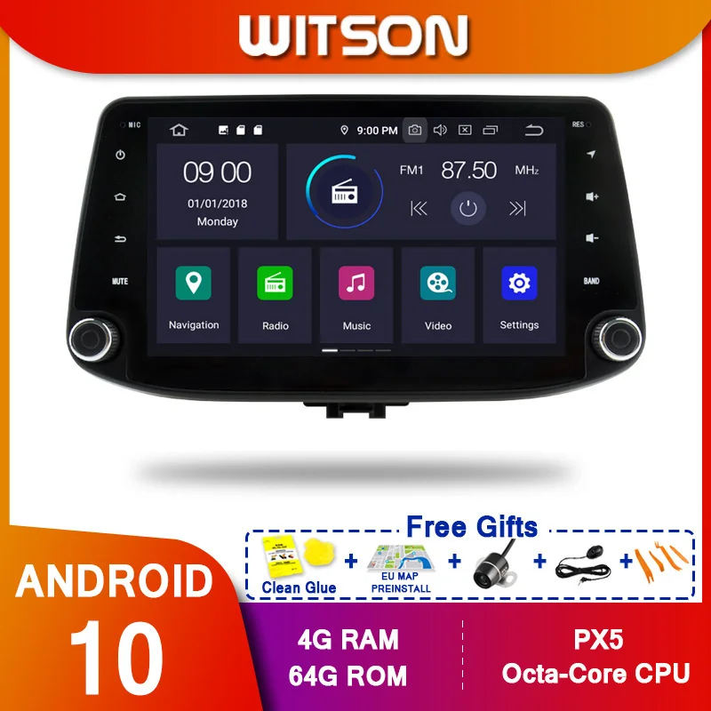 WITSON Android10 Octa core PX5 CAR DVD player For HYUNDAI I30 2018 IPS SCREEN 4GB RAM 64GB ROM GPS NAVIGATION | Автомобили и
