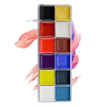 

2020 12 Colors Professional Face Body Paint Oil Makeup With Paint Oli And Brushes Set Body Art Temporary Tattoos Oil