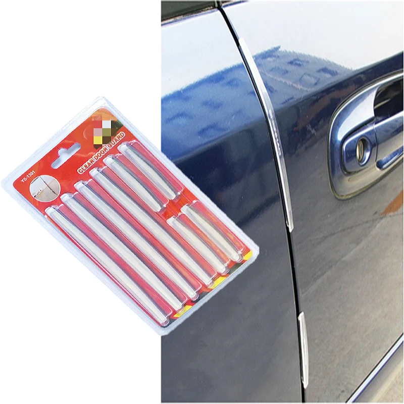 8 pz/set porta Auto bordo laterale striscia di protezione Auto SUV raschiare guardia paraurti maniglia copertura protettiva adesivo universale Auto Decal paraurti adesivo protezione paraurti auto paraurti auto paraurti