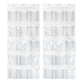 

Clear over the Door Hanging Pantry Organizer 2Pcs