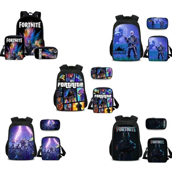 

3pcs/Set Fortnite Shoulder Bag Backpack Youth Backpack Travel Bag Tide Fortress night The best daily necessities and birthday