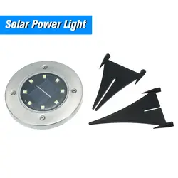 Светодиодный светильник на солнечной энергии, уличный, 8 светодиодный s наземный светильник, s водонепроницаемый светильник для газона