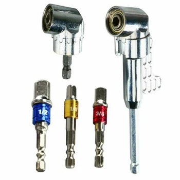 

105 Degree Angle Extension Right Driver Drilling Shank Screwdriver Magnetic Hex Drill Bit Socket Holder Adaptor Sleeve