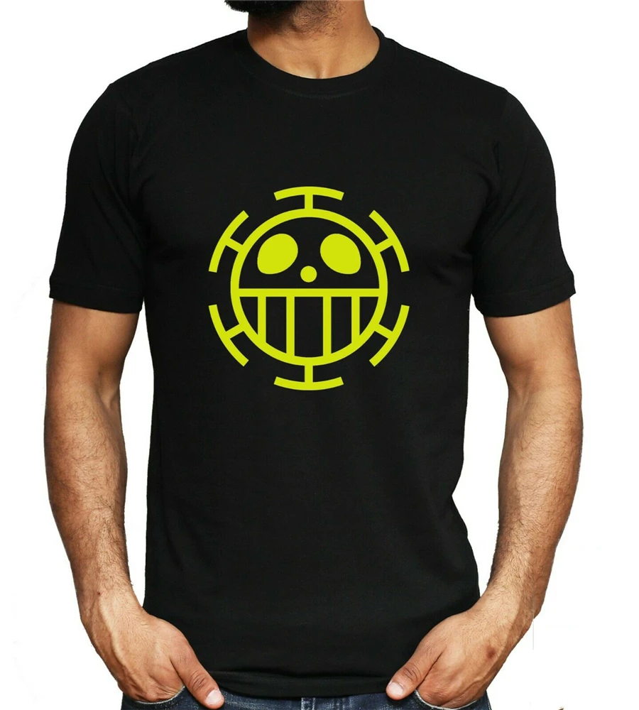 Футболка мужская цельный с логотипом пирата и сердца топ флагом Trafalgar Law из