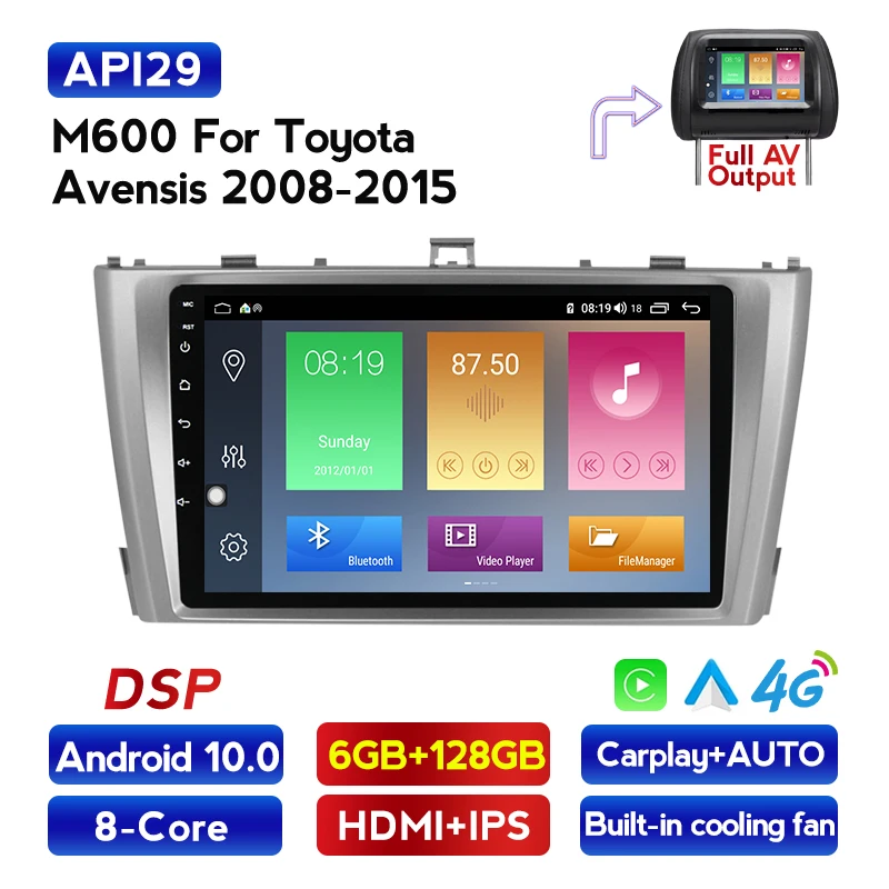 Автомагнитола MEKEDE 1024X600 HD DSP CARPLAY для Toyota Avensis 2011-2015 мультимедийный видеоплеер