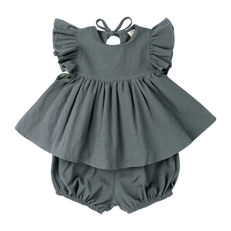 Baby Girls Clothing Sets Cute Newborn Baby Girls Fly Sleeve Tops +Shorts Outfits Princess Girls Summer Holiday Clothing 43 Baby Girls Clothing Sets Cute Newborn Baby Girls Fly Sleeve Tops +Shorts Outfits Princess Girls Summer Holiday Clothing