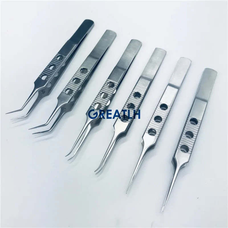 

ophthalmic Micro Tweezers scissors strainless steel round handle ophthalmic forceps ophthalmic surgery instruments