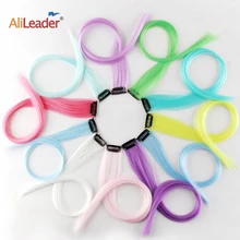 Alileader клип в одном шиньон светящийся Hiar 20 дюймов длинные сетчатые синтетические блестящие волосы для наращивания в темноте