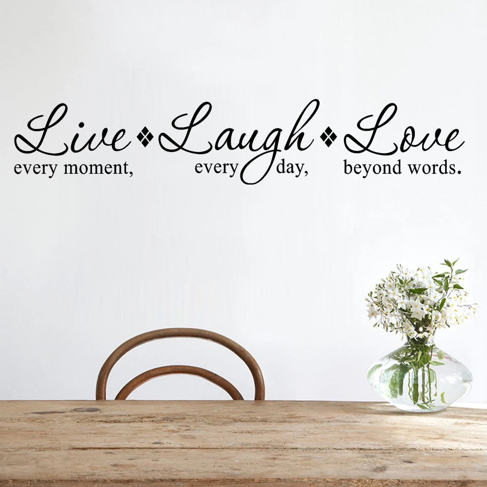 Live Laugh Love Removable Art Vinyl Mural Home Room Decor Wall Stickers