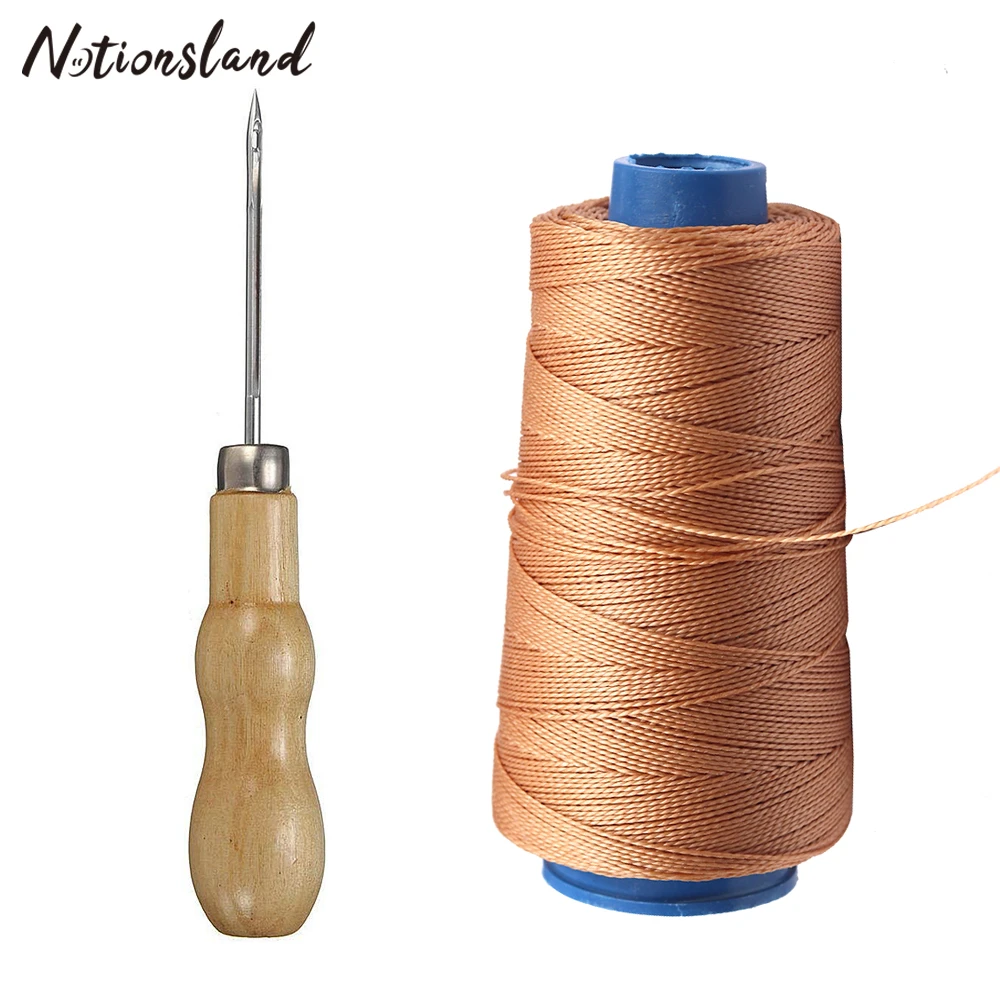 Hilo encerado para coser a mano, punzón resistente y duradero con mango de madera profesional artesanía de zapatos, 1 unidad|Herramientas de costura y accesorios| - AliExpress