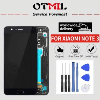 

OTMIL Original for Xiaomi Mi Note3 LCD DISPLAY 5.5" LCD Display Touch Screen Digitizer Assembly+Frame for Mi note3 LCD