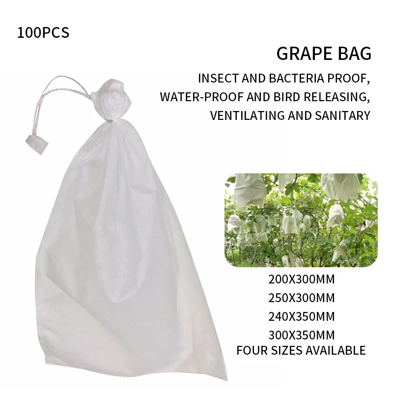 100x Grape Protection Bags Fruit Vegetable Mesh Bag Against Insect  Waterproof' 