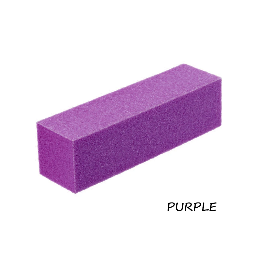 Буферный блок для ногтей, 4 варианта полировки, шлифовальный буфер для домашнего профессионального маникюра, педикюра, набор, 1 шт. в упаковке - Цвет: Purple