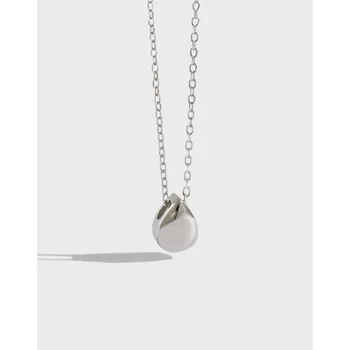 

100% 925 Sterling Silver Cute Mini Water Drop Necklaces Pendants For Women, Minimalist Necklace Girl Neck Chain Fine Jewelry