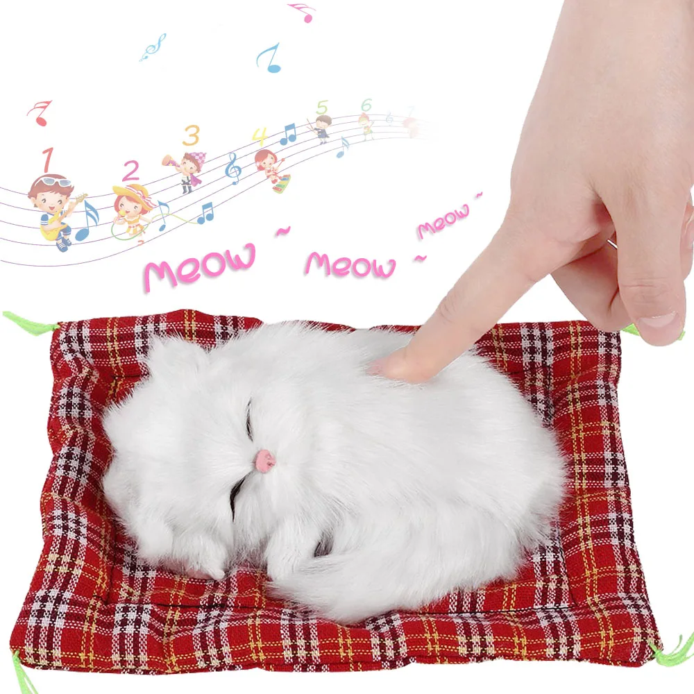 Плюшевые игрушки кукла имитация плюшевые для кошек спящих Реалистичная плюшевая
