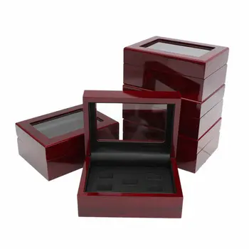 

1/3/4/5/holes 2020 High Quality Retro Ring Wooden Display Box Jewelry Packaging Display Case Storage Holder