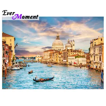 

Ever Moment Diamond Painting Art European Scenery Ancient City Square Drills Handicrafts Leisure At Home DIY Mosaic Decor 4Y1016